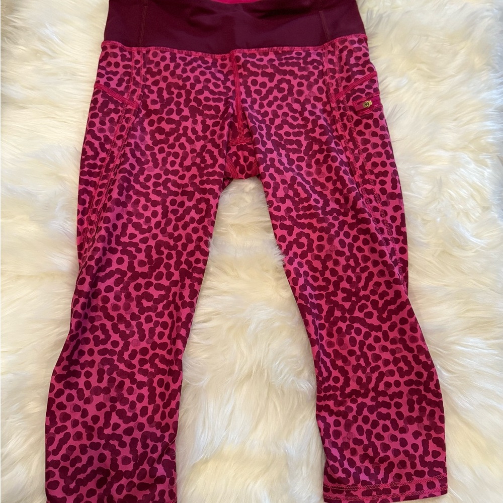 Lululemon Pink Leopard Print Leggings